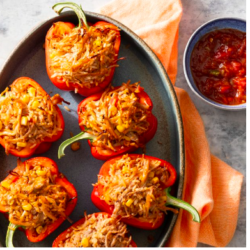 Pulled Pork Stuffed Peppers (2 Peppers)